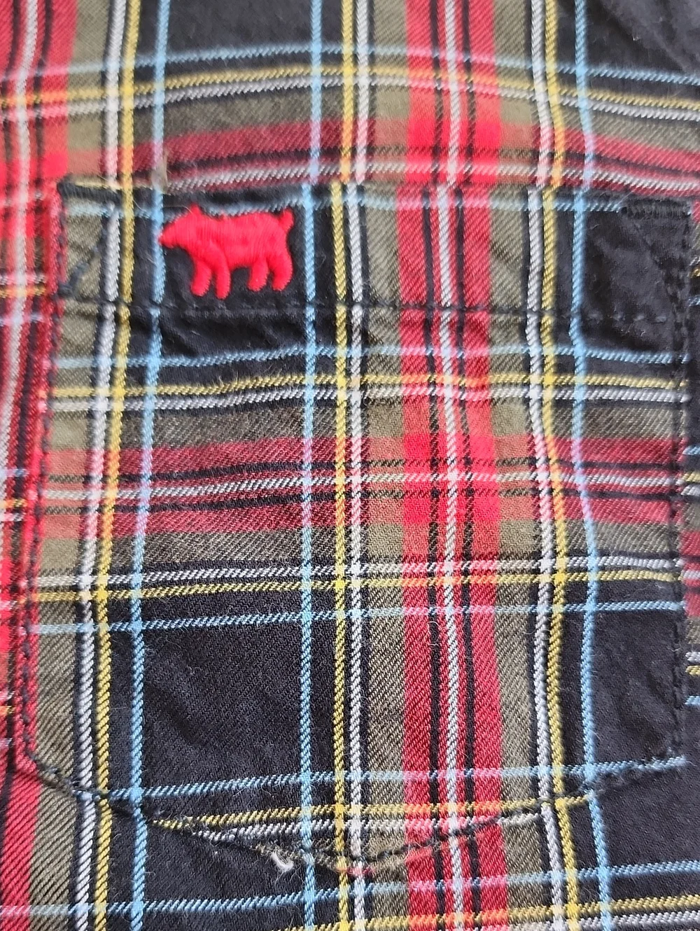 3T Carter's Red and Black Plaid Button-Down Shirt with Red Cotton Pull-on Pants